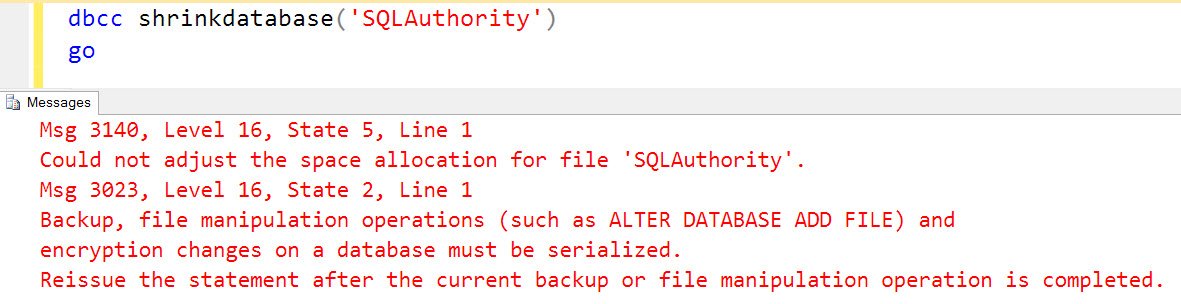 Msg 3023 error in sql server.