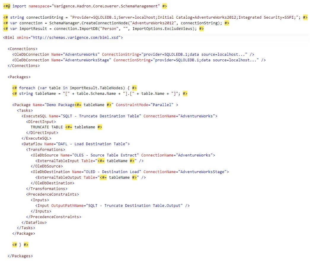 BimlScript connections.