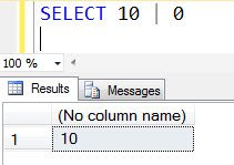 SQL Server SELECT statement window.