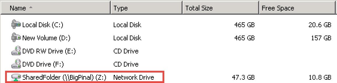 Network drive fail.