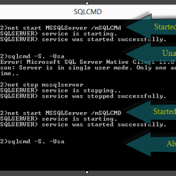 SQLCMD tool window.