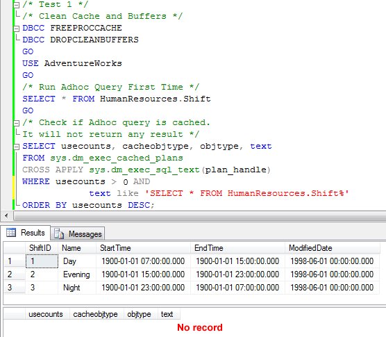 SQL Server query results.