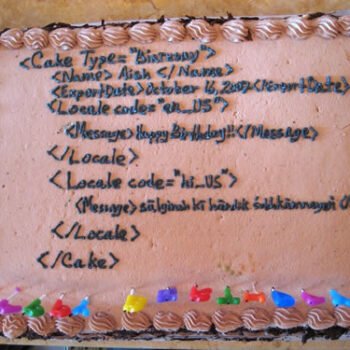 SQL Server humorously displayed on cake.