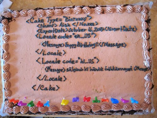 SQL Server humorously displayed on cake.