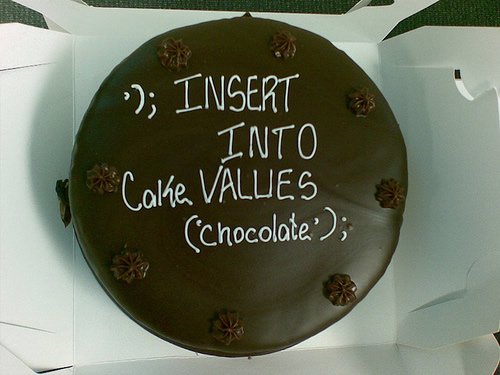 Humorous SQL Cake.