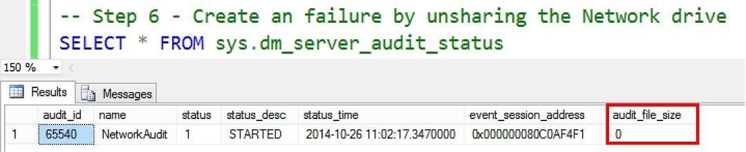 Audit File Size.