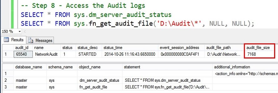 Audit File Size.