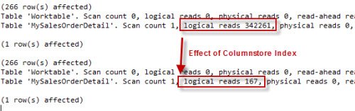 Columnstore Index effect on execution plan.