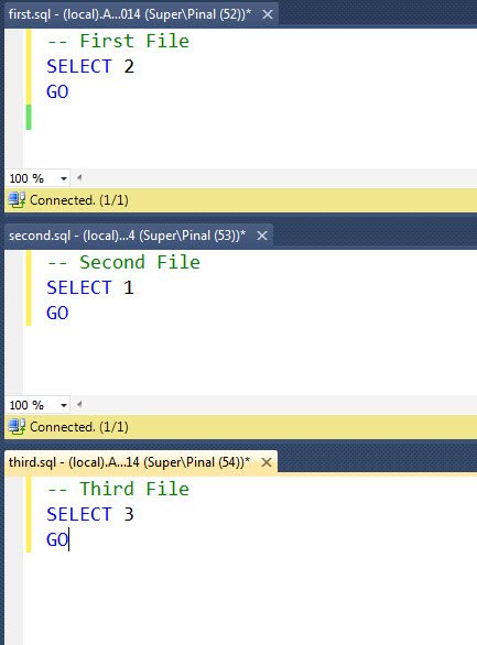 Multiple .sql files.