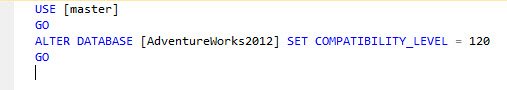Sql query window displaying code.