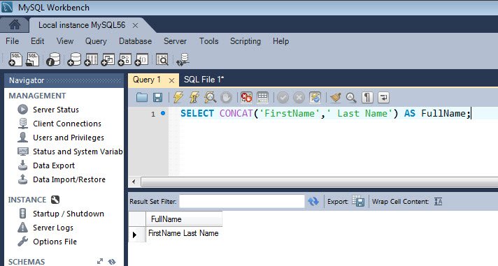 Concat full name query.