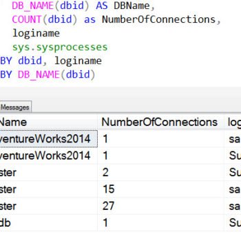 Select results from sys.systproceses table.
