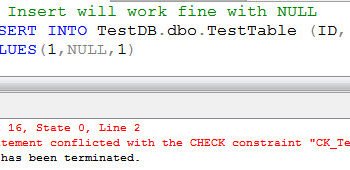 SQL server error message dialog.