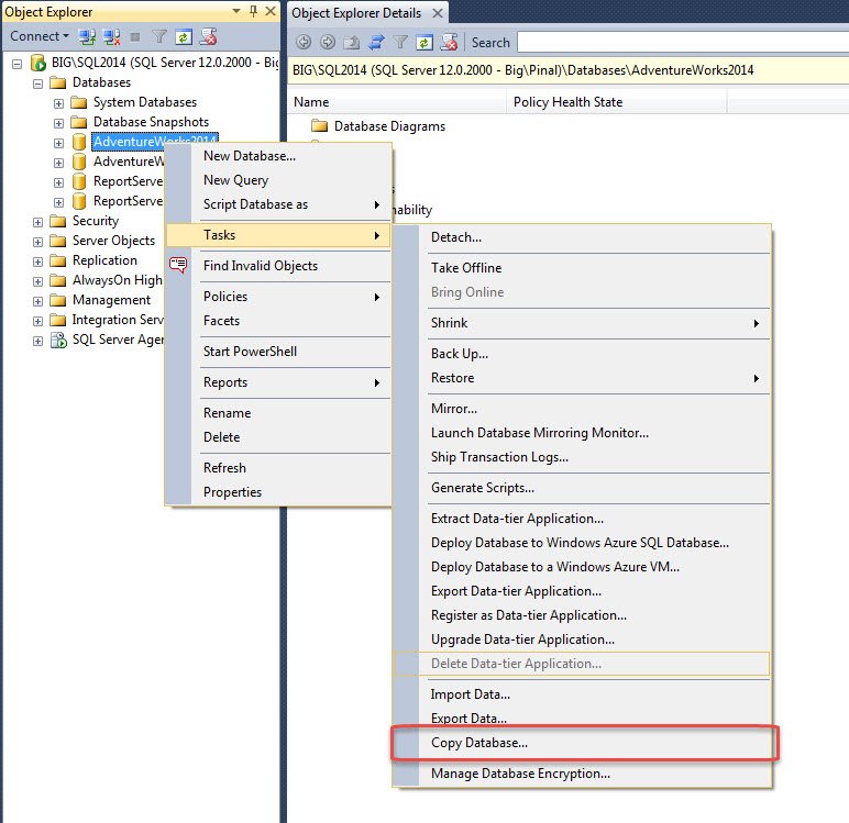 Sql database copy.