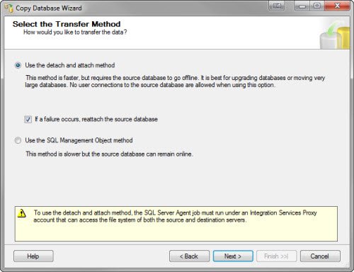 SQL Server Copy Database Wizard.