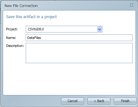 Save artifact in project.