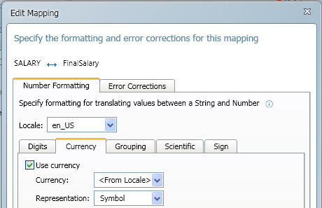 Number Formatting for translating values.