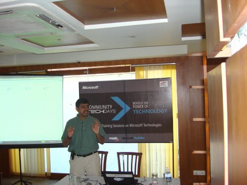 Training session on Microsoft technologies.