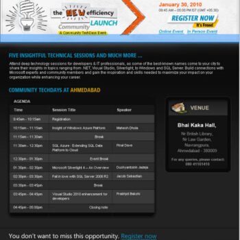 SQLAuthority News - Community Tech Days - Jan 30, 2010 - Event Announcement.