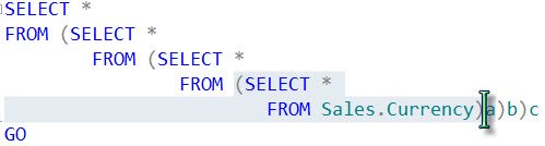 Visual query designer.