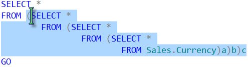 SQL Server query with FROM clause.