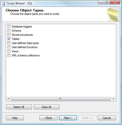 Script Wizard for SQL Server.