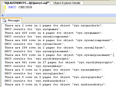 SQL Server Error Message Dialog Box.