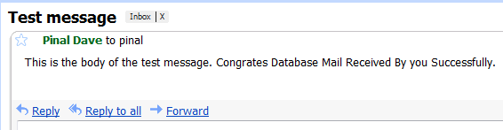 Configure Database Mail window.