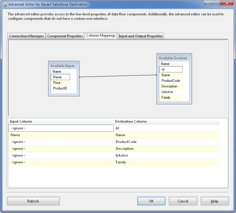 Salesforce Online Database table.