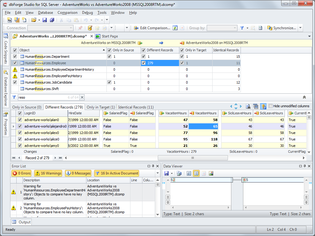 DbForge Studio for SQL Server.