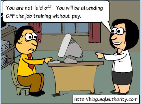 SQL training dismissal notice.