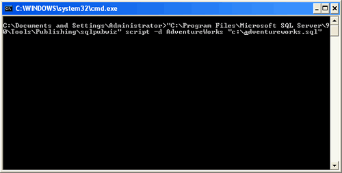 Cmd.exe terminal window.