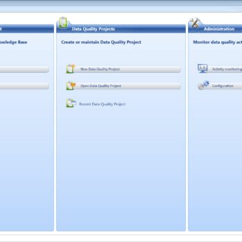 Data Quality Services' window.