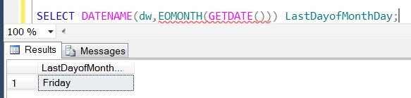 Select datename.