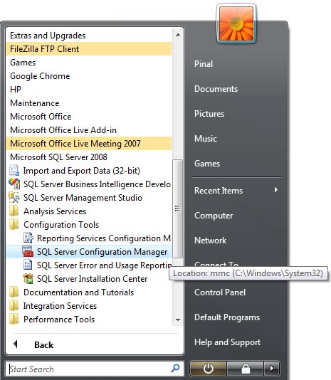 Microsoft SQL Server Management Studio.
