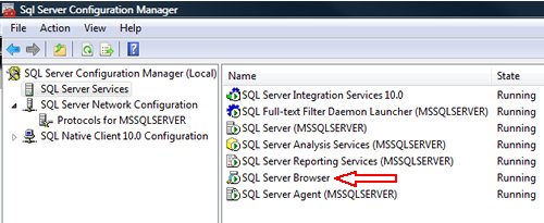Sql server browser.