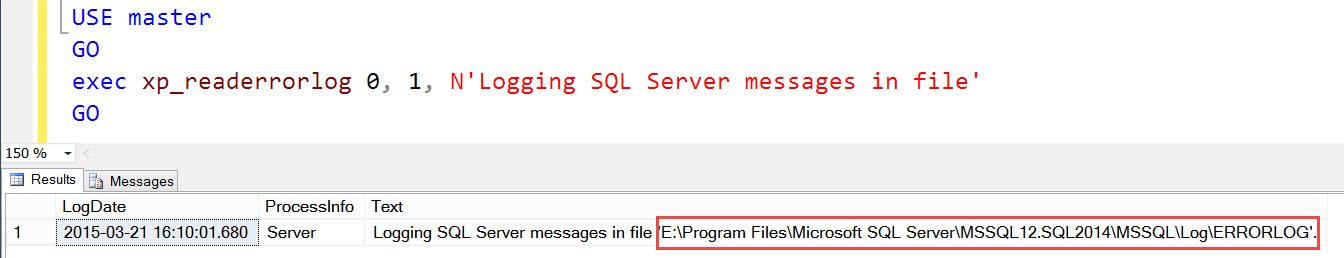 SQL Server errorlog.