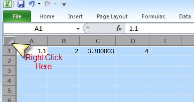 Right click here.