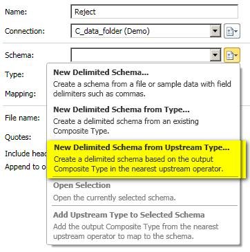 New delimited schema.