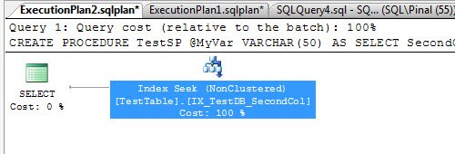 Execution plan window displaying query.
