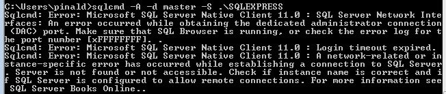 Error occurred during DAC port check.