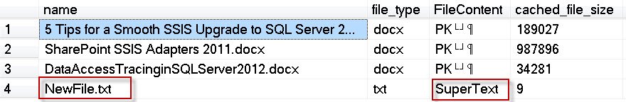 Filetype txt and content is newfile.txt.