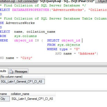 SQL Server query execution plan.