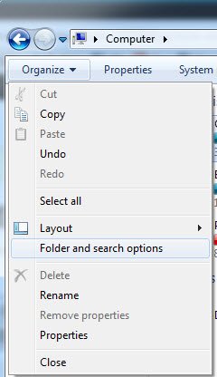 Computer window showing search and delete options.