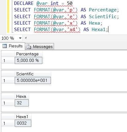 Format function output.