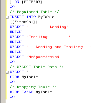 SQL Server 2005 Query Window.