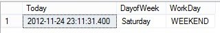 Window Day/Week tool for SQL Server.