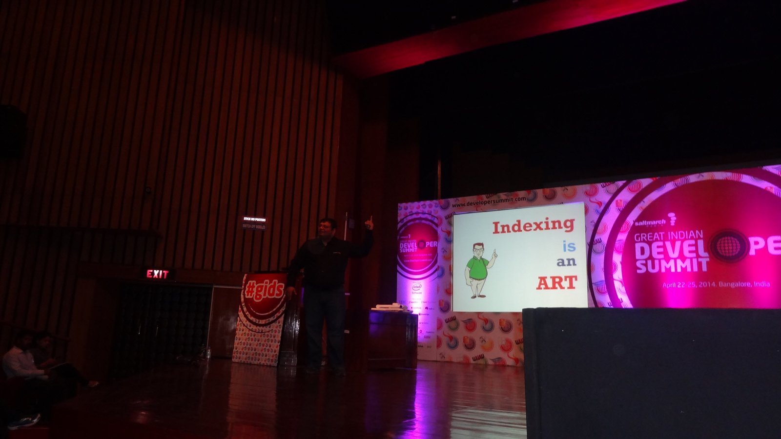 Developer presenting at Great Indian Developers Summit.