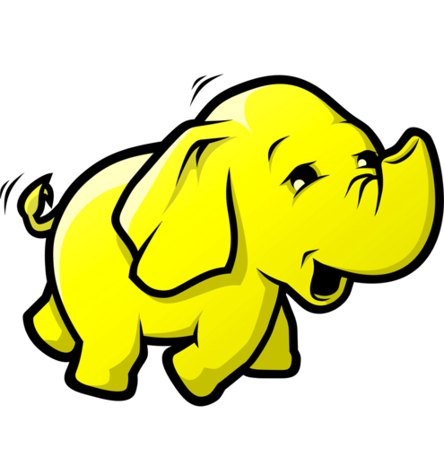 A cartoon of a yellow elephant.