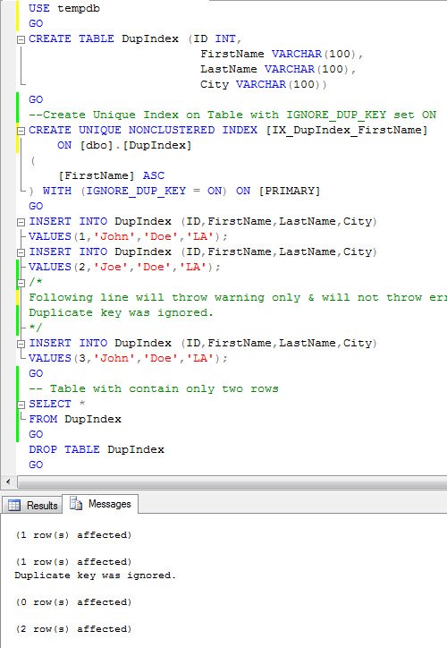 SQL Server Management Studio query window.